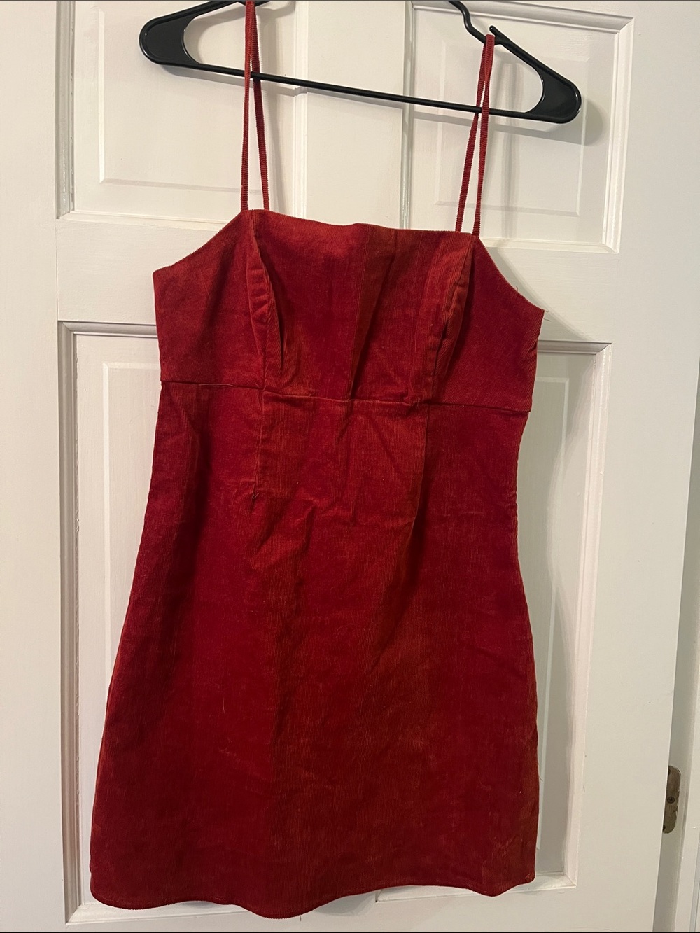 Classic Red Spaghetti-Strap Mini Dress